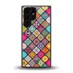 mandala art back phone cover | glass case for samsung galaxy s25 ultra