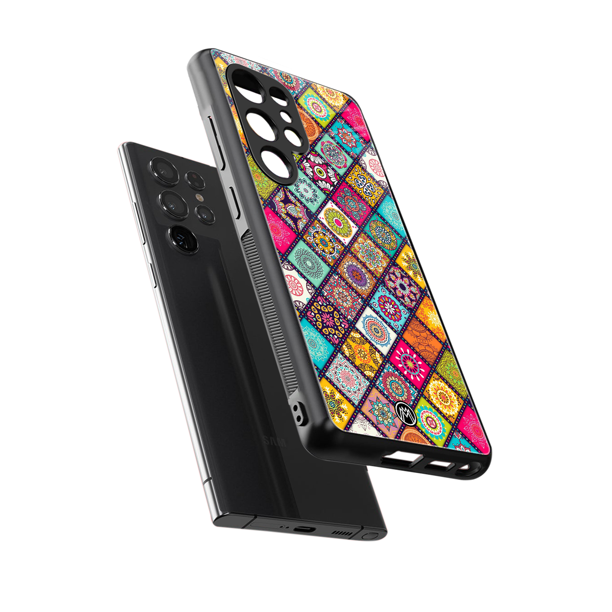 mandala art back phone cover | glass case for samsung galaxy s25 ultra