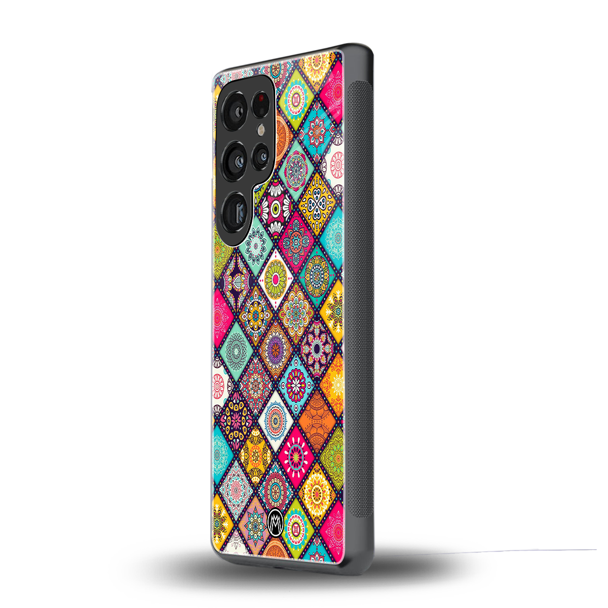 mandala art back phone cover | glass case for samsung galaxy s25 ultra