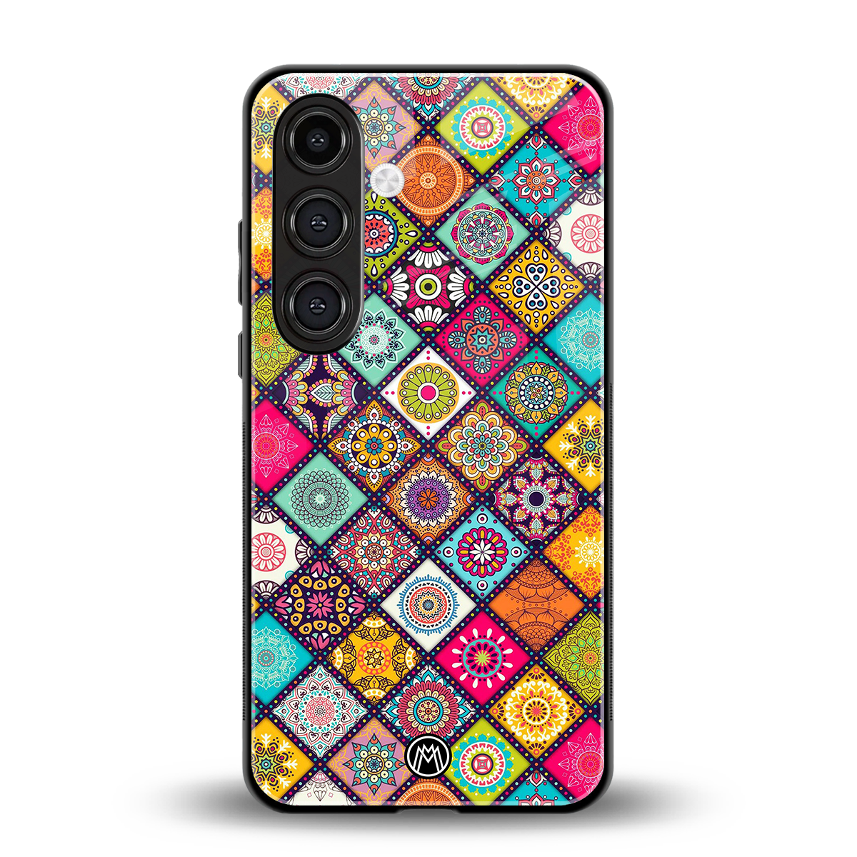 mandala art back phone cover | glass case for samsung galaxy s24 fe