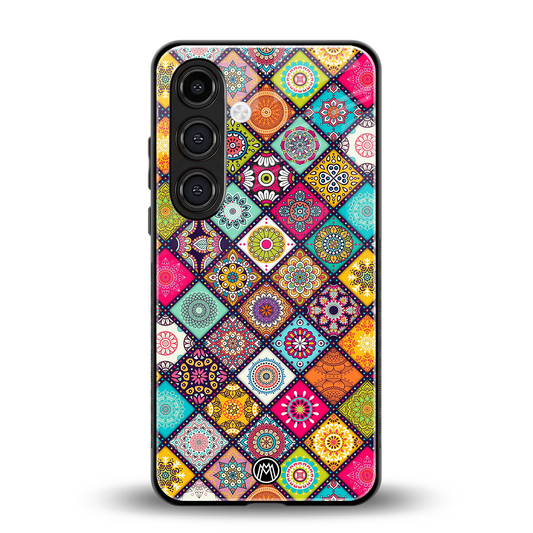 mandala art back phone cover | glass case for samsung galaxy s24 fe