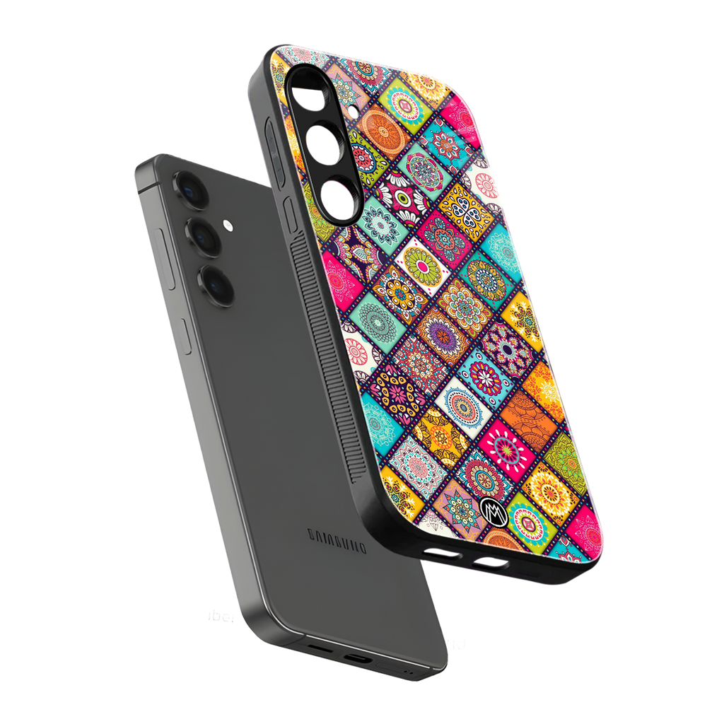 mandala art back phone cover | glass case for samsung galaxy s24