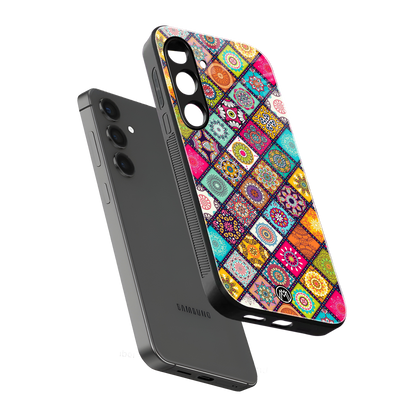 mandala art back phone cover | glass case for samsung galaxy s24 fe