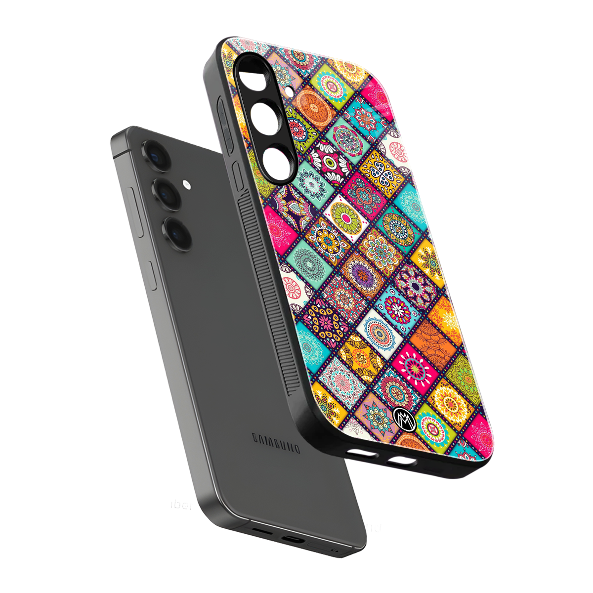 mandala art back phone cover | glass case for samsung galaxy s24 plus