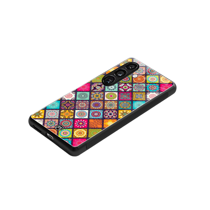 mandala art back phone cover | glass case for samsung galaxy s24 fe