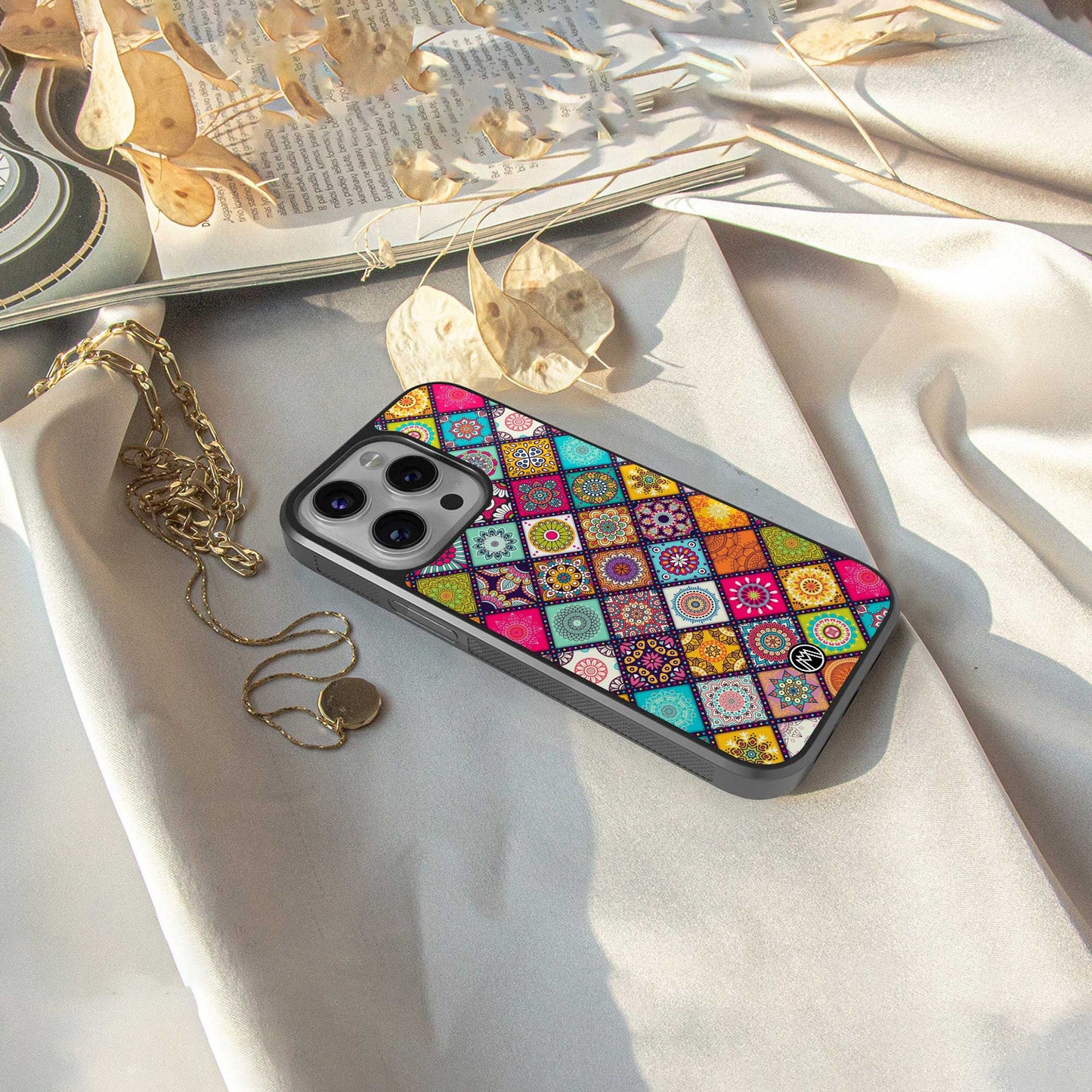 mandala art back phone cover | glass case for oneplus nord 4