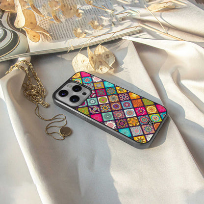 mandala art back phone cover | glass case for samsung galaxy s24 fe