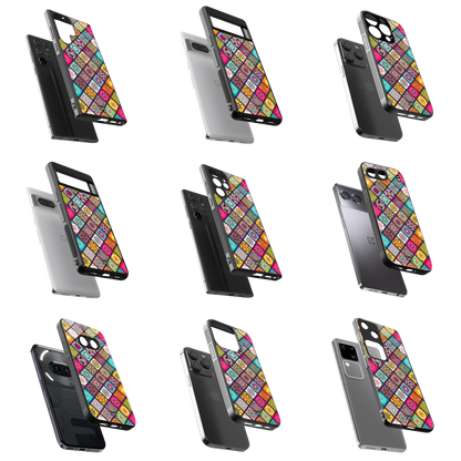 Durable Glass Back Mobile Case for iPhone, Samsung, OnePlus, Google Pixel, Redmi, Vivo, Oppo