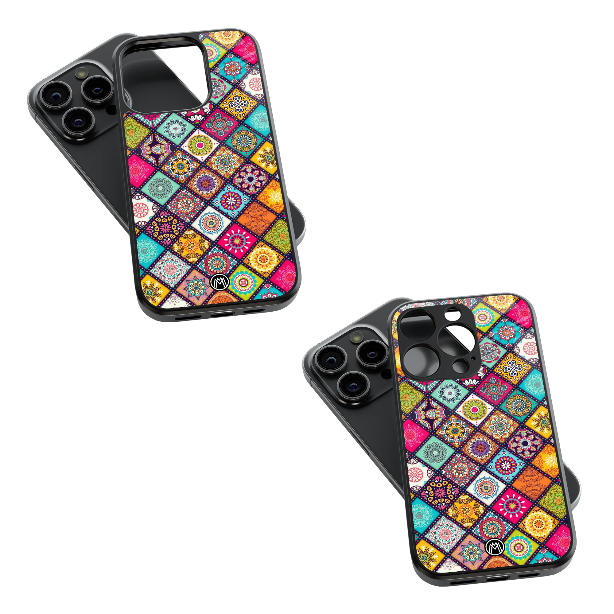 Trendy Glass Back Mobile Case for iPhone, Samsung, Redmi, OnePlus, Google Pixel, Motorola