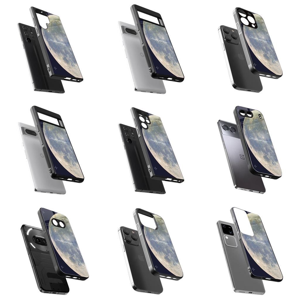 Durable Glass Back Mobile Case for iPhone, Samsung, OnePlus, Google Pixel, Redmi, Vivo, Oppo