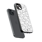 many faces white back phone cover | glass case for iphone 13 mini