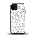 many faces white back phone cover | glass case for iphone 13
