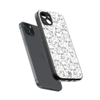 many faces white back phone cover | glass case for iphone 14 plus
