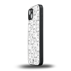many faces white back phone cover | glass case for iphone 15