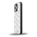 many faces white back phone cover | glass case for iphone 16 pro max