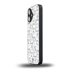 many faces white back phone cover | glass case for iphone 16