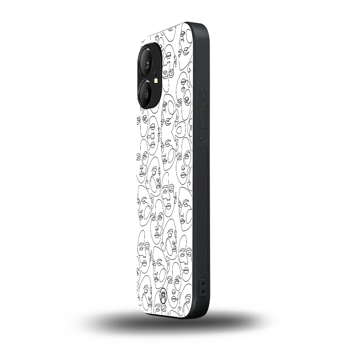 many faces white back phone cover | glass case for nothing phone 1