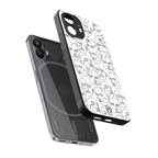 many faces white back phone cover | glass case for nothing phone 2