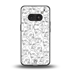 many faces white back phone cover | glass case for nothing phone 2a