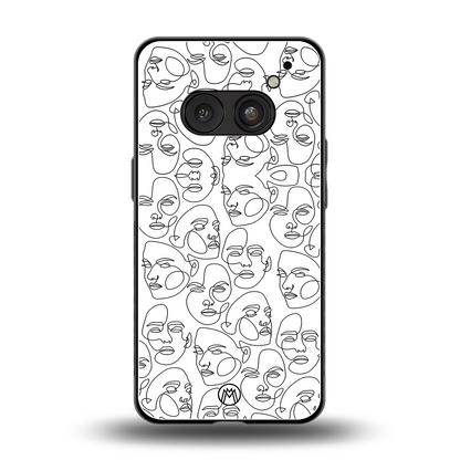 many faces white back phone cover | glass case for nothing phone 2a