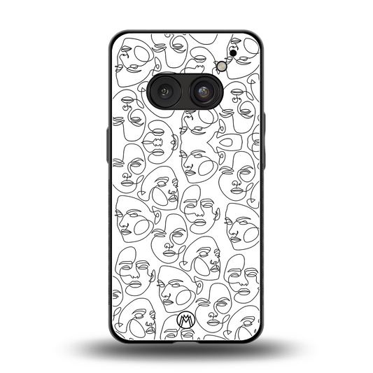 many faces white back phone cover | glass case for nothing phone 2a