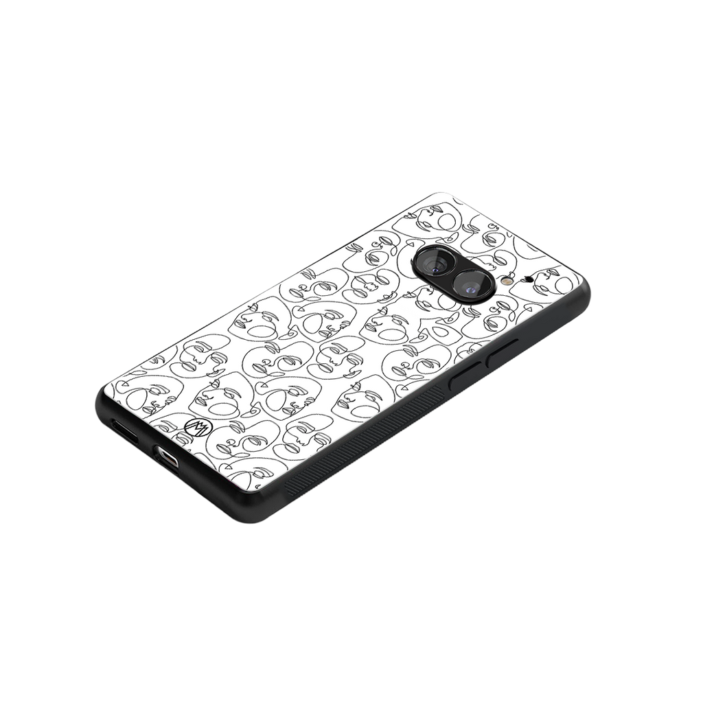 many faces white back phone cover | glass case for nothing phone 2a