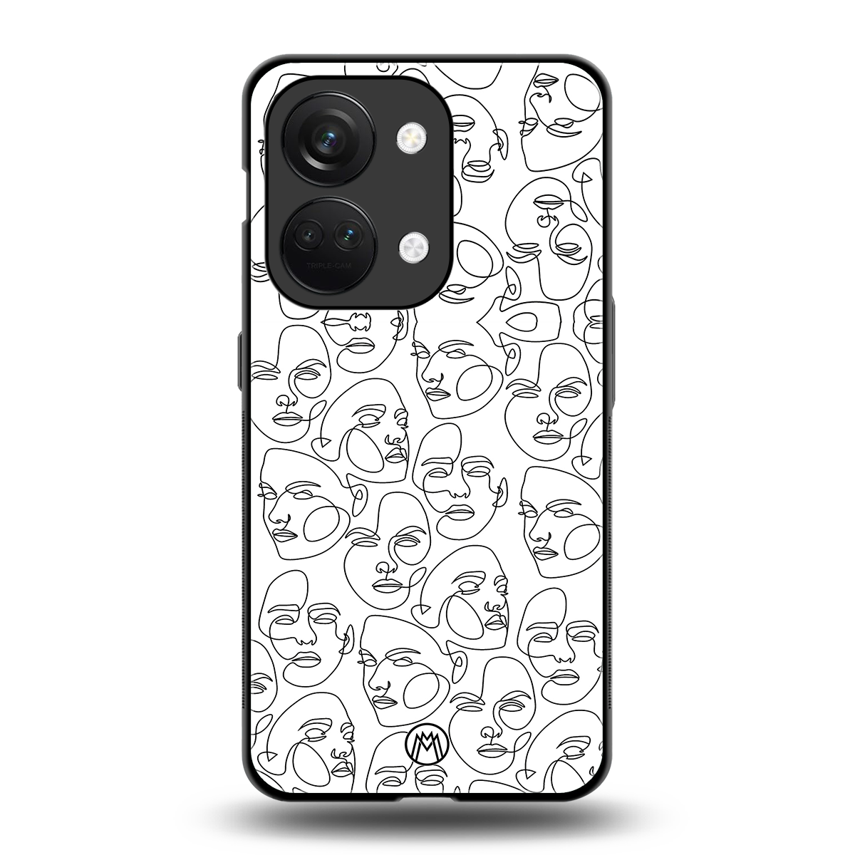 many faces white back phone cover | glass case for oneplus nord 3