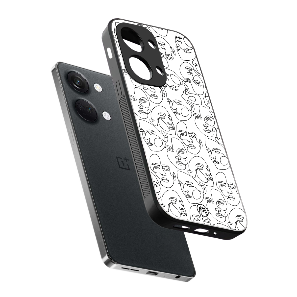 many faces white back phone cover | glass case for oneplus nord 3