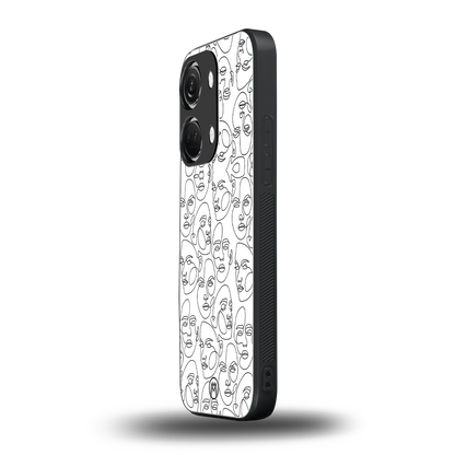 many faces white back phone cover | glass case for oneplus nord 3