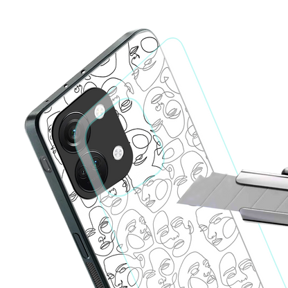 many faces white back phone cover | glass case for oneplus nord 3