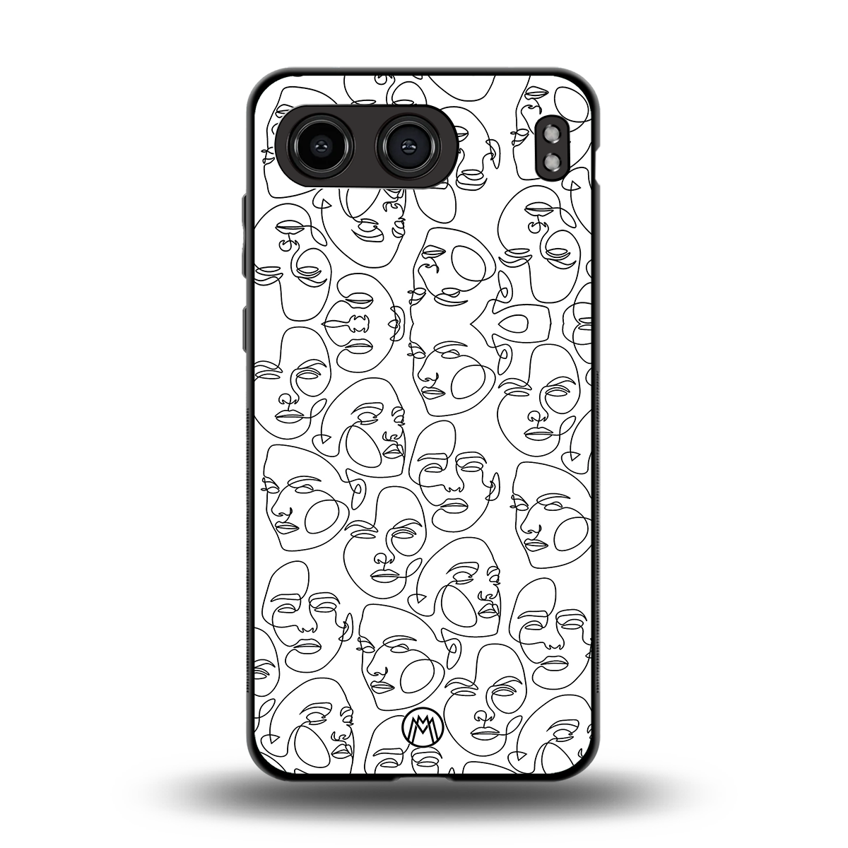many faces white back phone cover | glass case for oneplus nord 4