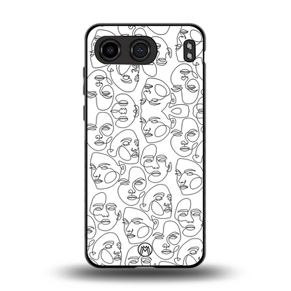 many faces white back phone cover | glass case for oneplus nord 4
