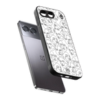 many faces white back phone cover | glass case for oneplus nord 4