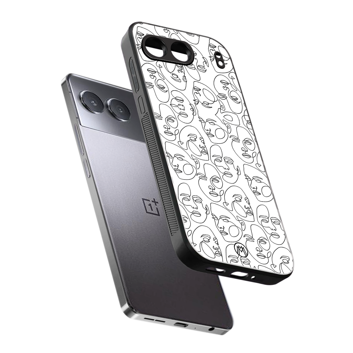 many faces white back phone cover | glass case for oneplus nord 4