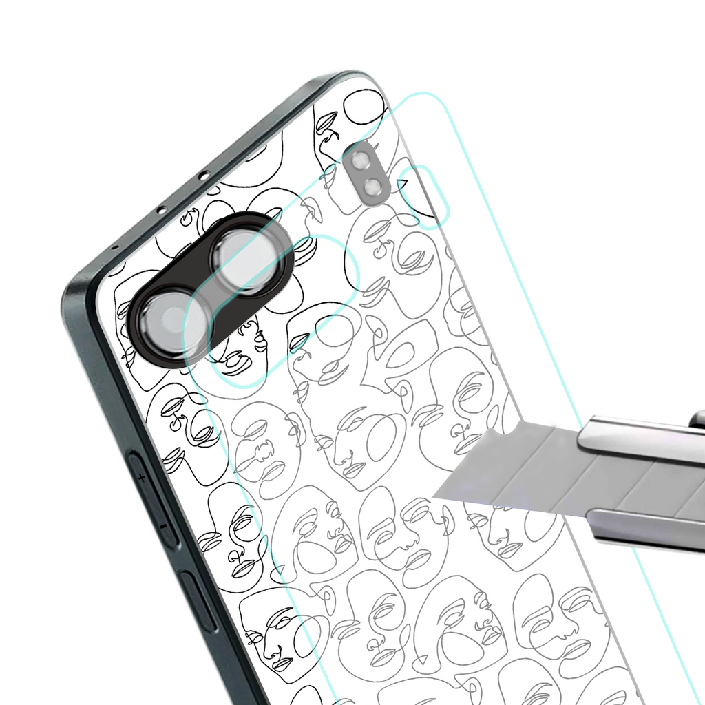 many faces white back phone cover | glass case for oneplus nord 4
