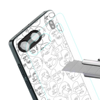 many faces white back phone cover | glass case for oneplus nord 4