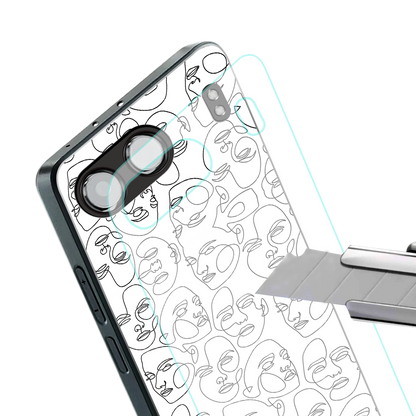 many faces white back phone cover | glass case for oneplus nord 4