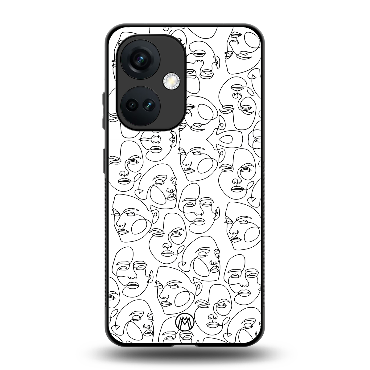 many faces white back phone cover | glass case for oneplus nord ce 3