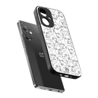 many faces white back phone cover | glass case for oneplus nord ce 3