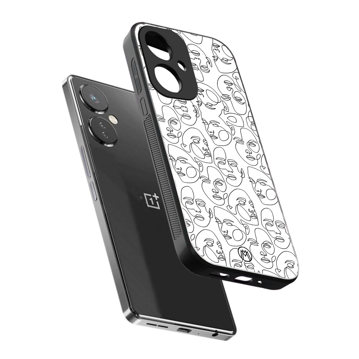 many faces white back phone cover | glass case for oneplus nord ce 3