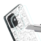 many faces white back phone cover | glass case for oneplus nord ce 3