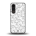 many faces white back phone cover | glass case for oneplus nord ce 4 lite