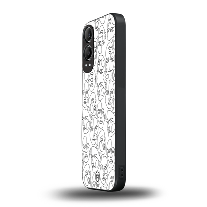 many faces white back phone cover | glass case for oneplus nord ce 4 lite