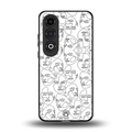 many faces white back phone cover | glass case for oneplus nord ce 4