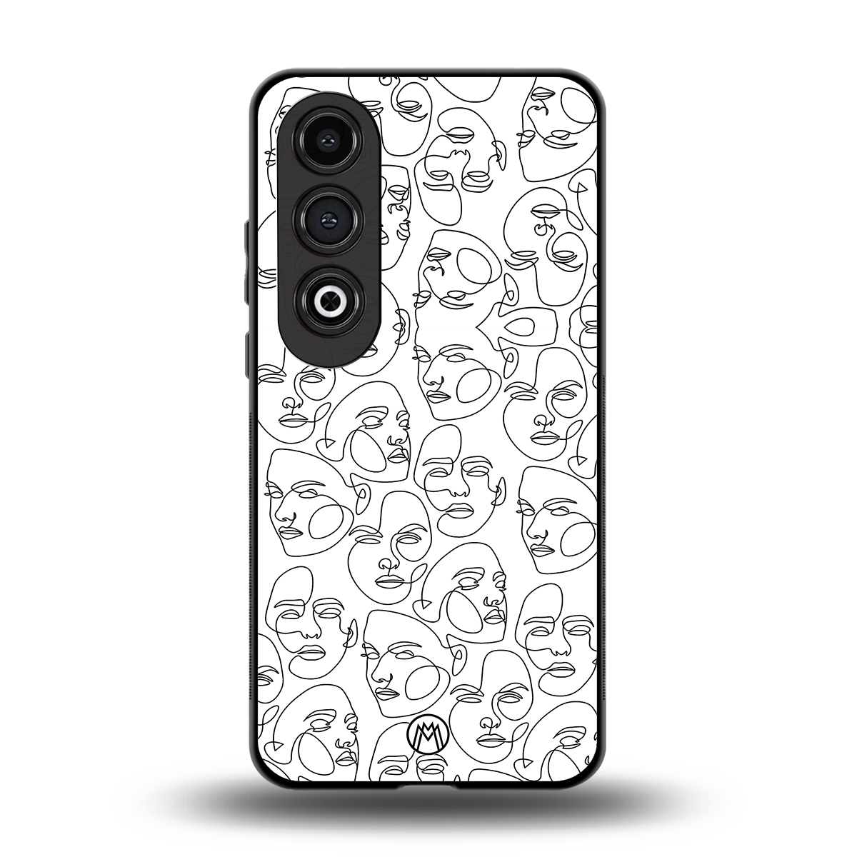 many faces white back phone cover | glass case for oneplus nord ce 4