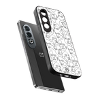 many faces white back phone cover | glass case for oneplus nord ce 4