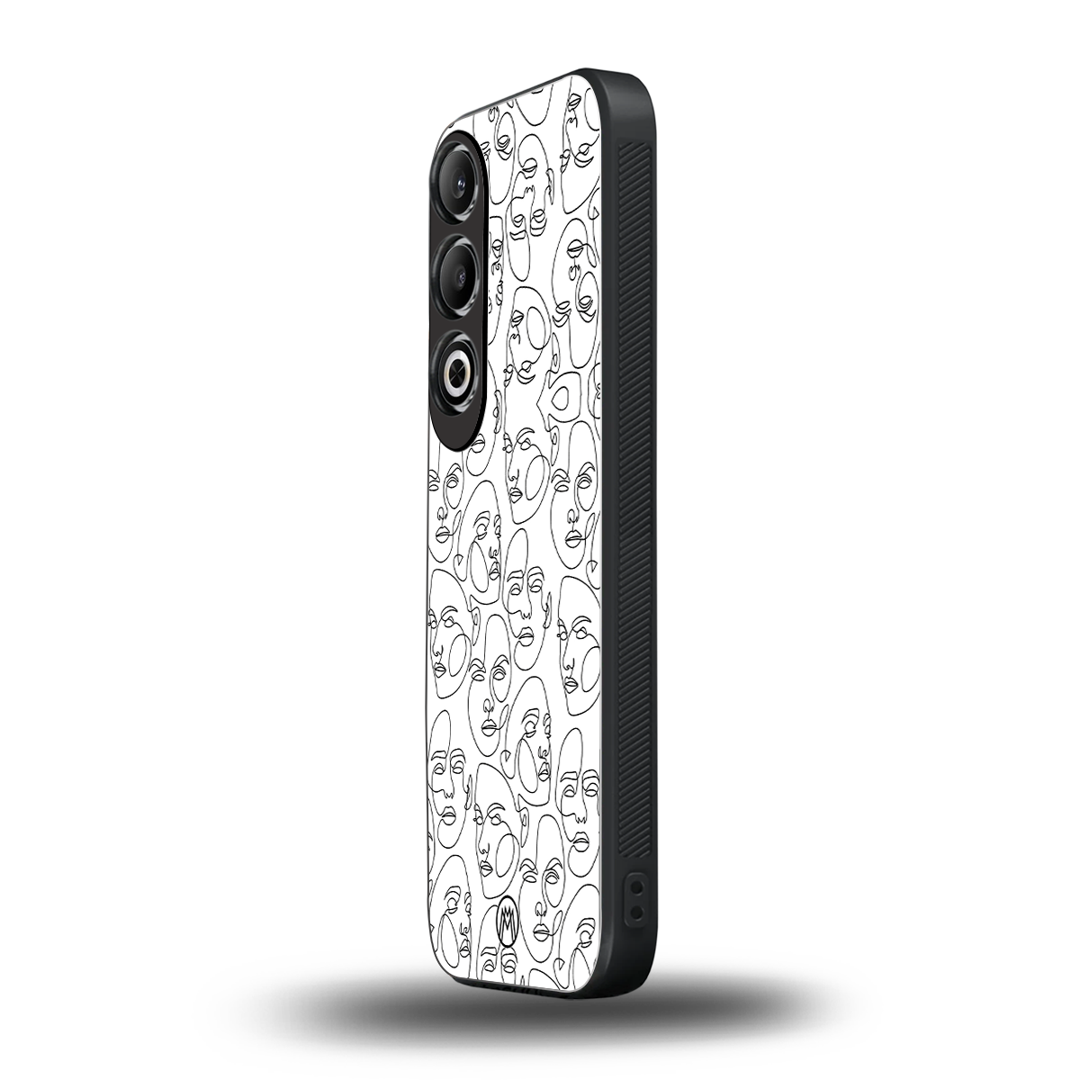 many faces white back phone cover | glass case for oneplus nord ce 4