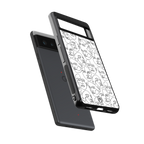 many faces white back phone cover | glass case for Google Pixel 6A