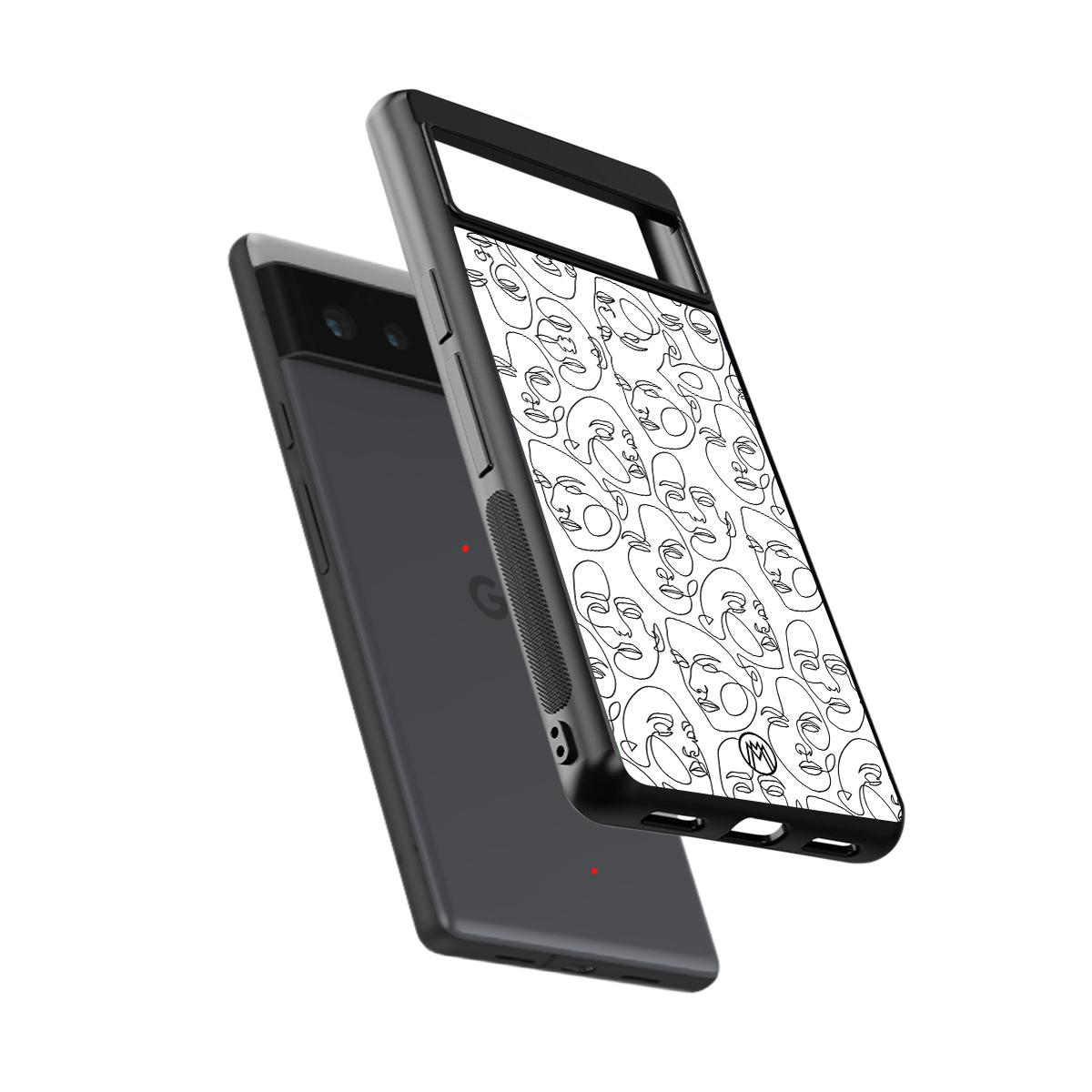 many faces white back phone cover | glass case for Google Pixel 6A