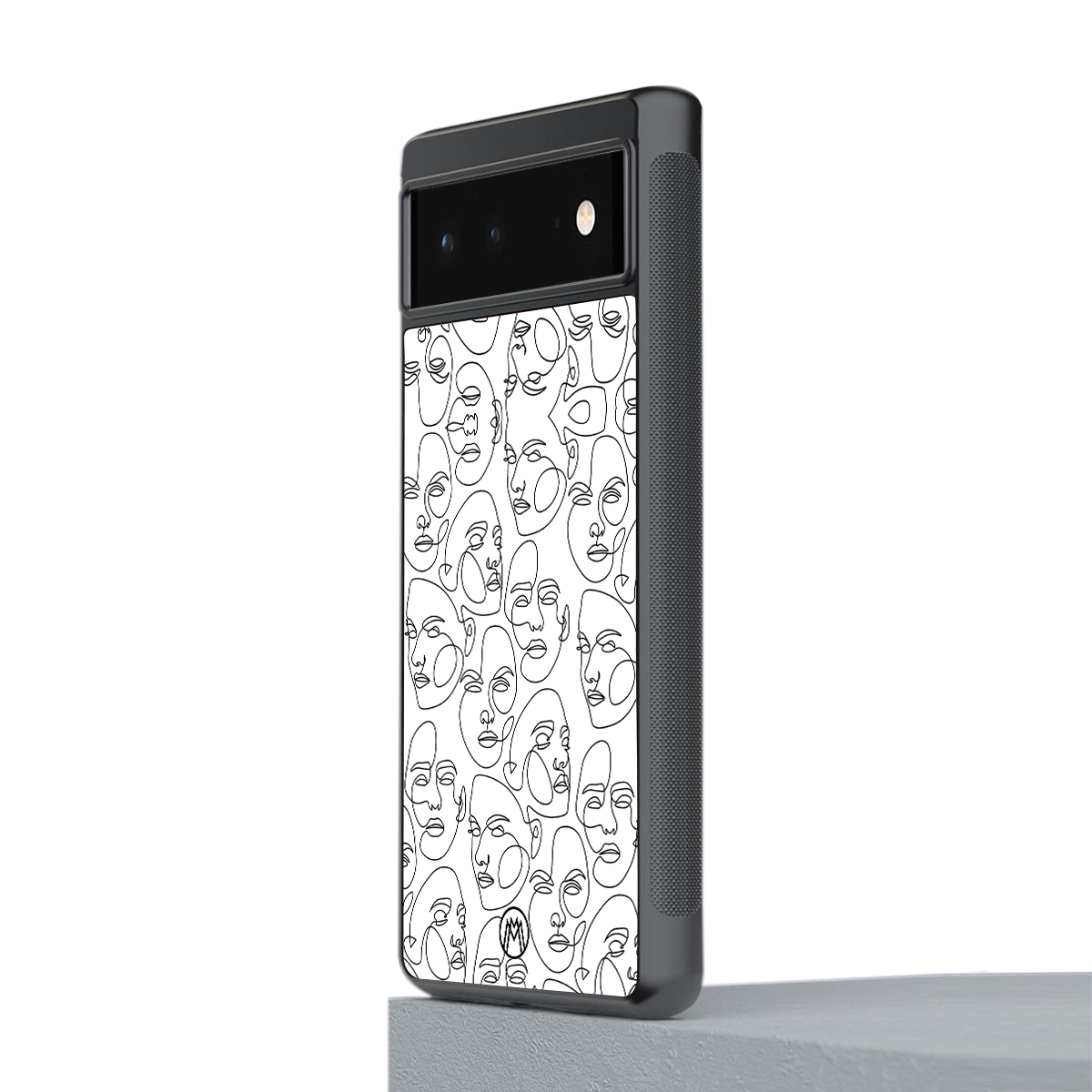 many faces white back phone cover | glass case for Google Pixel 6A